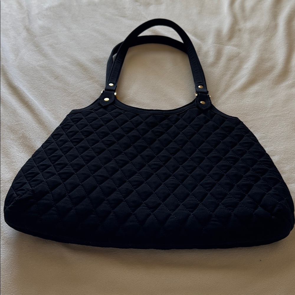 Vera Bradley Black Quilted Tote Bag - Picture 3 of 9